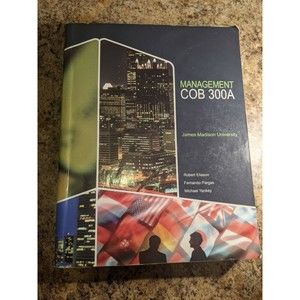 Management COB300A by Eliason, Pargas, Parks James Madison University used